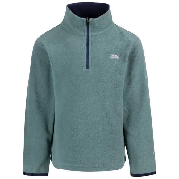 Trespass Childrens Boys Etto Half Zip Fleece Top / Spruce Green - Picture 1 of 5